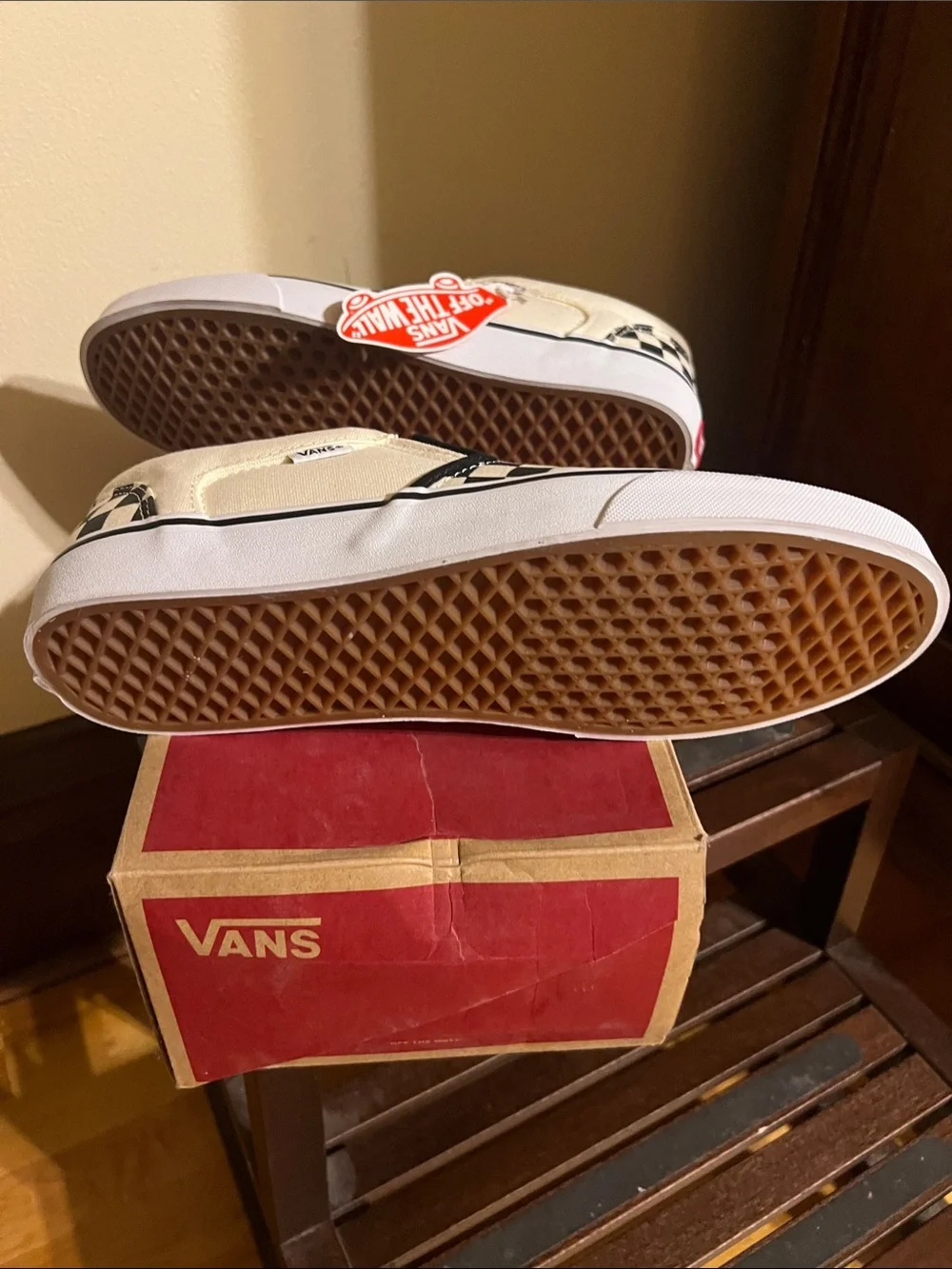 Vans Checkerboard Slip-On Sneakers - Black & White